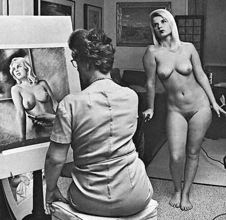 Голые женщины натурщицы ретро