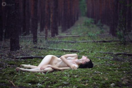 Фотосессия в стиле ню в лесу
