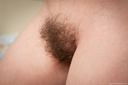 Юный волосатый лобок крупно