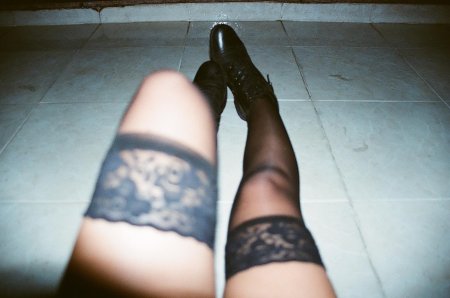 Женские ножки в чулках