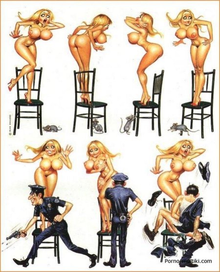 Мультяшная девушка с сиськами