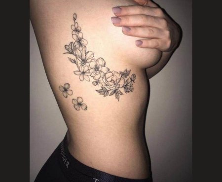 Татуировки для девушек возле груд