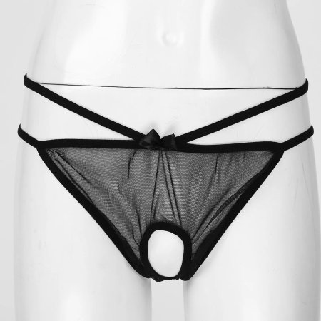 Мужские стринги открытые с отверстием