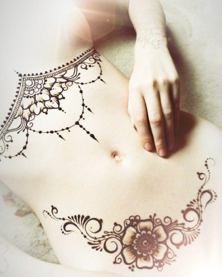 Мехенди на теле