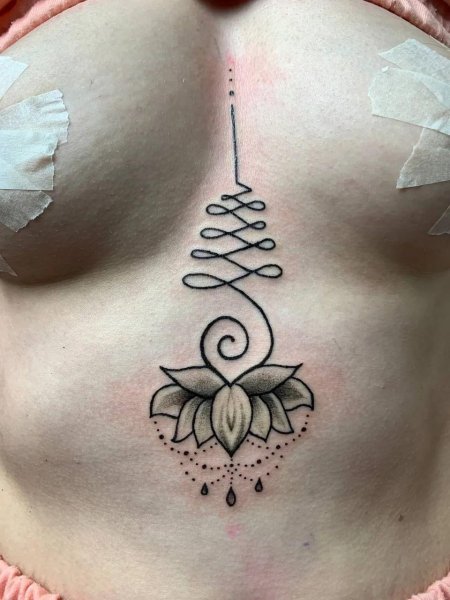 Тату вокруг женских сосков