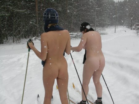 Порно голышом на лыжах