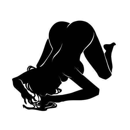 Силуэт голой девушки