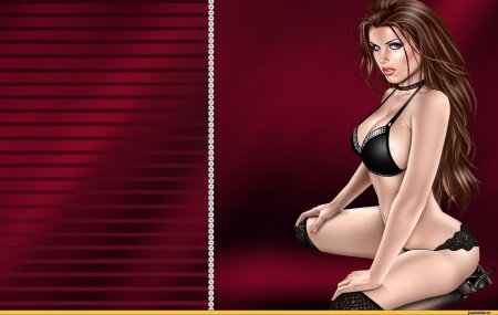 Эротические рисунки красивых девушек