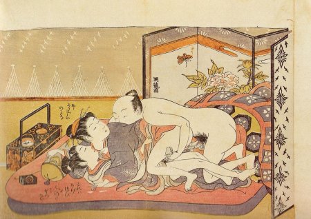 Японские эротические гравюры шунга