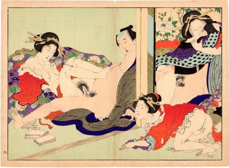 Японская эротическая гравюра сюнга