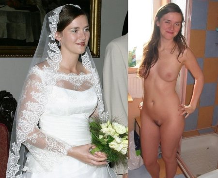 Невесты в платье и раздетые
