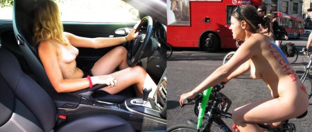 Лондонский велопробег world naked bike ride
