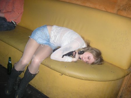 Пьяная баба