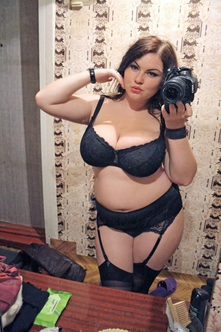 Полные девушки с большой грудью в нижнем белье