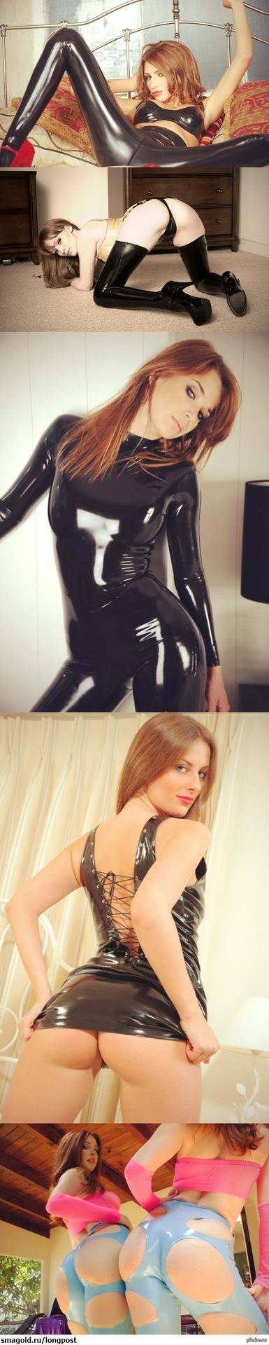 Красивая девушка в латексе