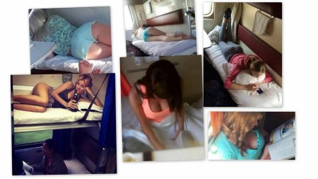 Девушки в поезде плацкарт