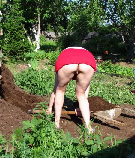 Женщины на даче без трусиков