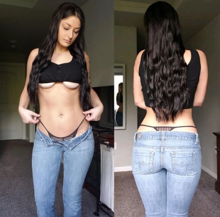 Голые длинные в обтягивающих джинсах