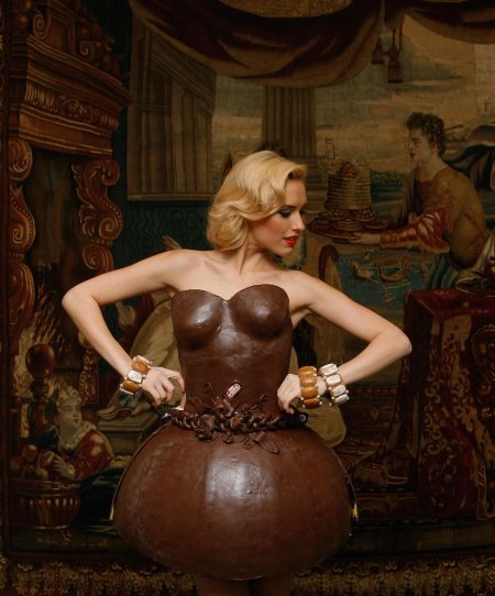 Шоколадное платье