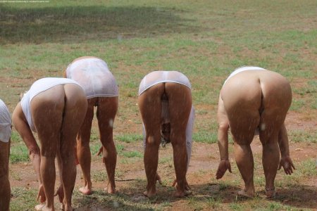 Много голых жоп