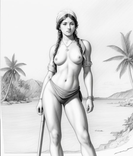 Пальма рисунок карандашом