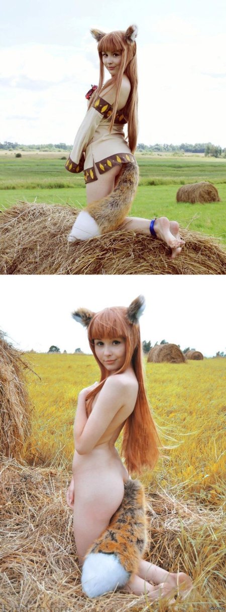 Девушка с лисьим хвостом