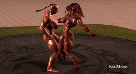 Tatyana &amp; superlana ( muscle catfight comics)