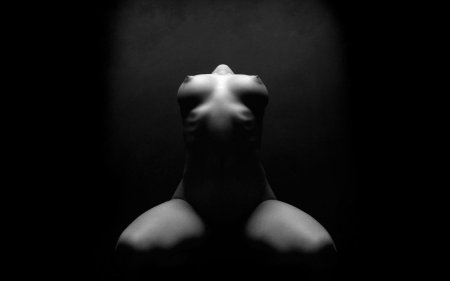 Голые девушки черно белые