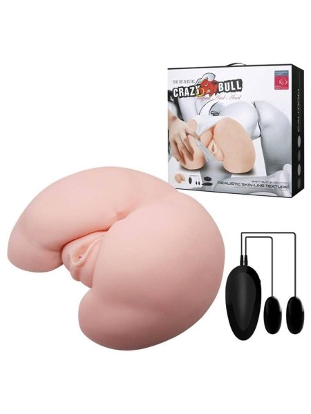 Мастурбатор вагина-анус с вибрацией crazy bull