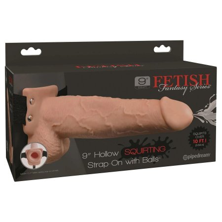 Страпон с имитацией семяизвержения