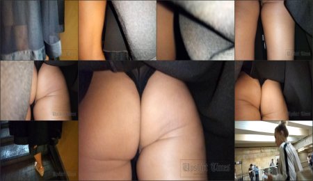 Под юбкой в метро