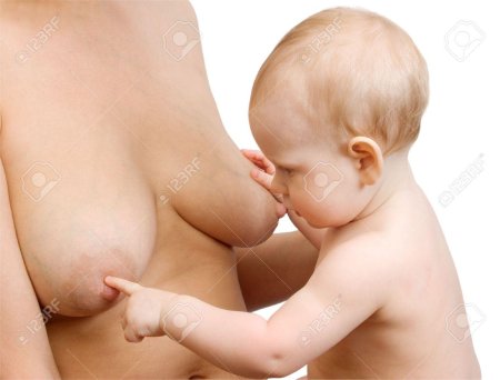 Маленькая молочная грудь