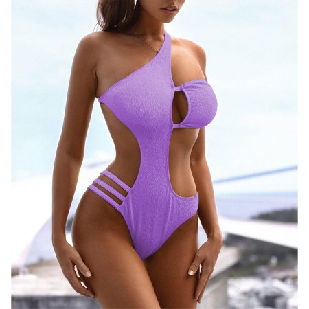 Желтый слитный купальник женский