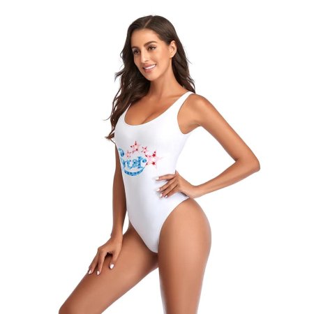 Купальник женский слитный с принтом