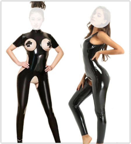 Латексный комбинезон женский с маской
