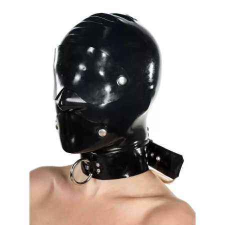 Latex rubber gummi mask hood