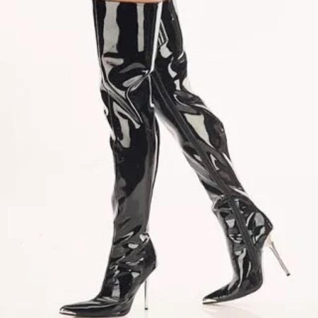 Ботфорты лакированные