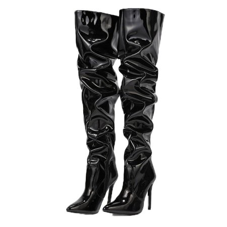 Ботфорты лакированные