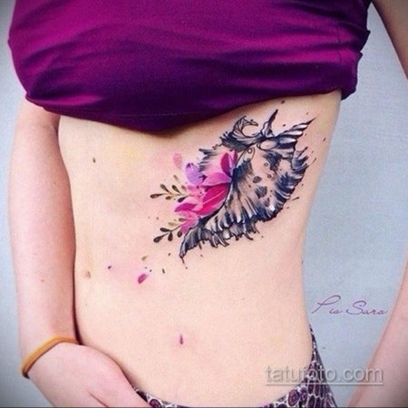 Цветное тату для девушек