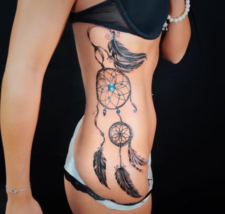 Тату ловец снов для девушек