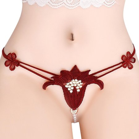 Женские стринги с бусинками