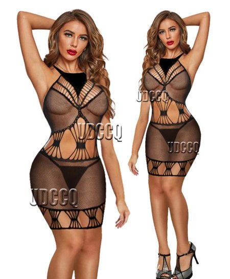 Эротическое мини платье в сетку