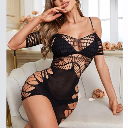 Эротическое мини платье в сетку