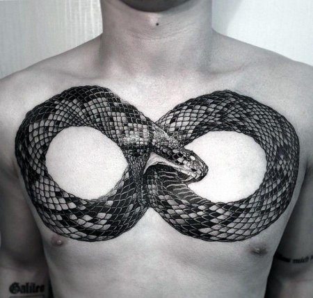 Змея уроборос тату