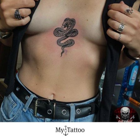 Тату змеи для девушек