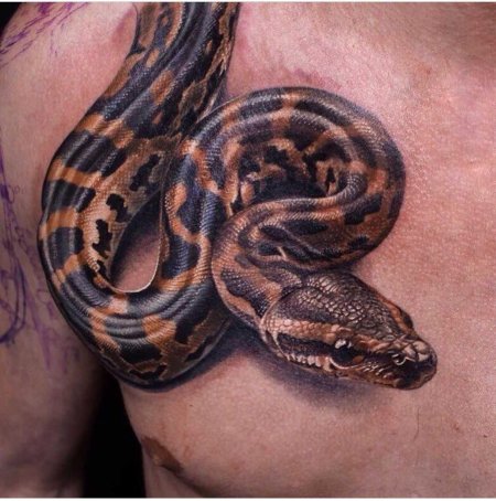 Тату со змеей