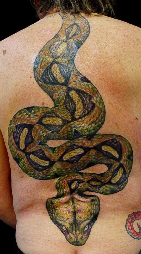 Тату змеи для девушек