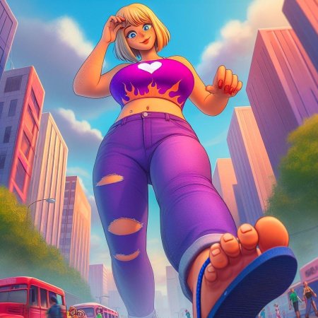 Девушка гигант