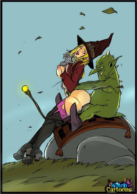 Ведьмочка на метле