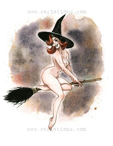 Ведьма на метле